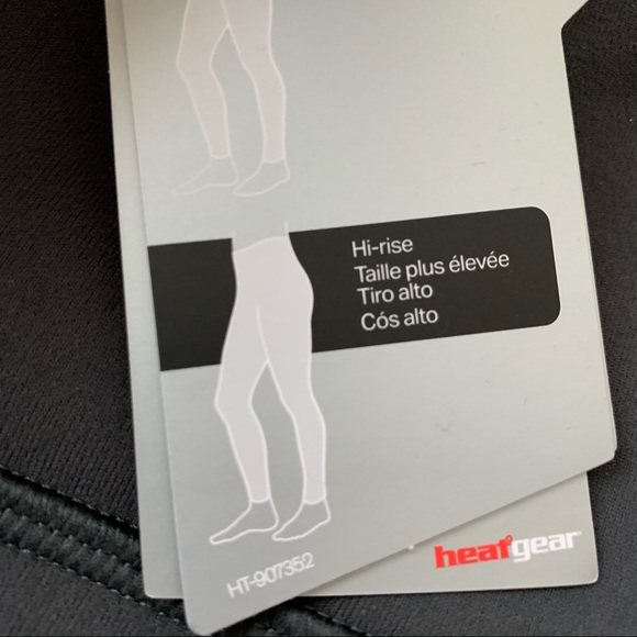 UA Heat Gear Hi-rise Fitted Workout Leggings - Picture 8 of 10